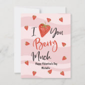 Ik hou van je Berry Much Valentijns's hart citaat Feestdagenkaart (Voorkant)