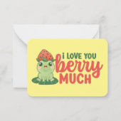 Ik hou van je Berry veel grappige Cute Valentijnsd Notitiekaartje (Voorkant)