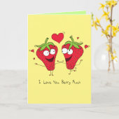 Ik hou van je Berry veel - Valentijnskaart Kaart (Gele Bloem)