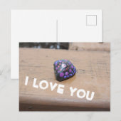 Ik hou van je beschilderde rotsen briefkaart (Voorkant / Achterkant)