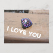 Ik hou van je beschilderde rotsen briefkaart (Voorkant)