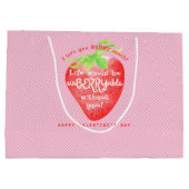 Ik hou van je bessen veel aardbeien zoete Valentij Groot Cadeauzakje (Achterkant)