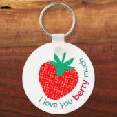 Ik hou van je bessen veel legpuzzel aardbei sleutelhanger (Achterkant)