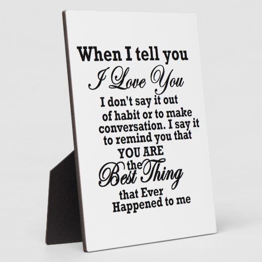 Ik hou van je, beste ding ooit! fotoplaat (Zijkant)