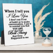 Ik hou van je, beste ding ooit! fotoplaat (Zijkant)