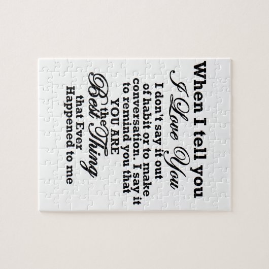 Ik hou van je, beste ding ooit! legpuzzel (Horizontaal)