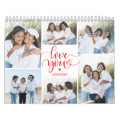 Ik hou van je bewerkbare kleurenfotokalender kalender (Hoes)