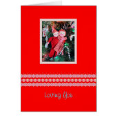 Ik hou van je bij de kerstKaart (Voorkant)