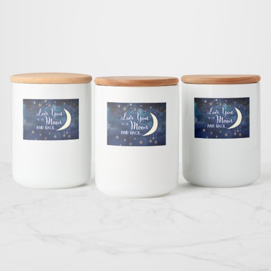 Ik hou van je bij de maan en achterste stickers (Flessen)