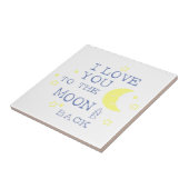 Ik hou van je bij de maan en het achterste citaat tegeltje (Zijkant)