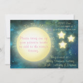 Ik hou van je bij de maan en het Baby shower. Kaart (Achterkant)