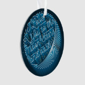 Ik hou van je bij de maan en sterrenacrylversierin ornament (voorkant)