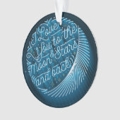 Ik hou van je bij de maan en sterrenacrylversierin ornament (voorkant)