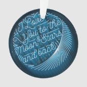 Ik hou van je bij de maan en sterrenacrylversierin ornament (voorkant)