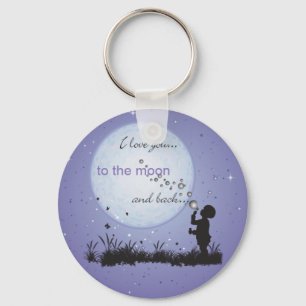 Ik hou van je bij de maan en unieke cadeautjes sleutelhanger