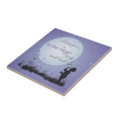 Ik hou van je bij de maan en unieke cadeautjes tegeltje (Zijkant)