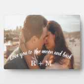Ik hou van je bij de maanbedekking Foto Aangepaste Fotoplaat (voorkant)