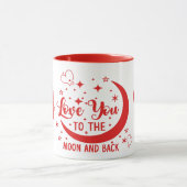 Ik hou van je bij de Moon & Back Mok (Midden)