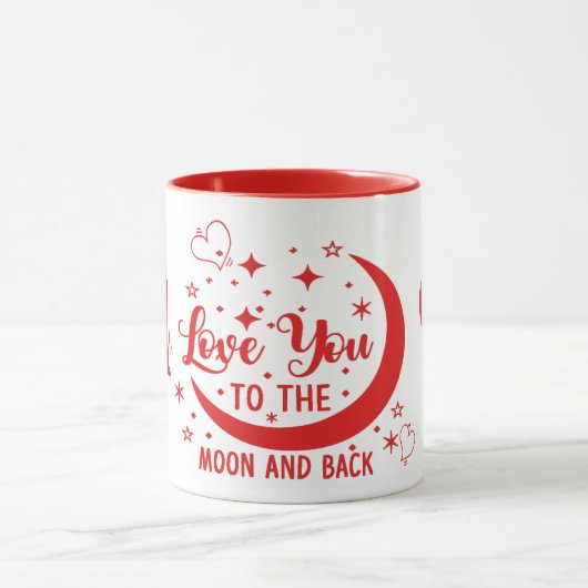 Ik hou van je bij de Moon & Back Mok (Midden)