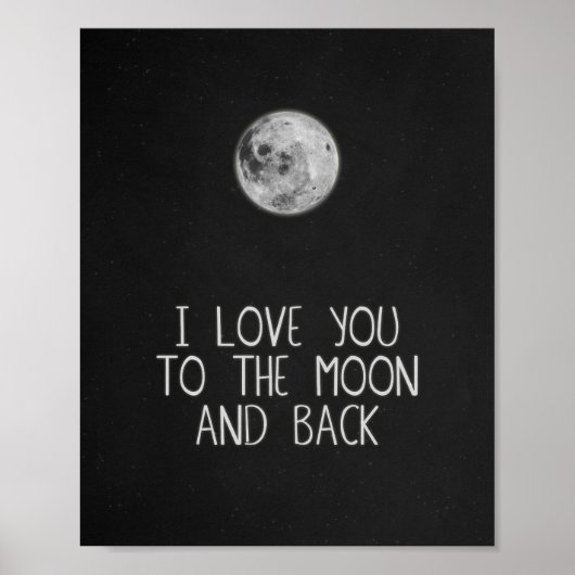 Ik hou van je bij de Moon en Back Moon Poster Art (Voorkant)