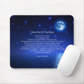 Ik hou van je bij de motorpoëzie. muismat (Met muis)