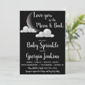 Ik hou van je bij het Baby shower Moon & Back Kaart (Staand voorkant)