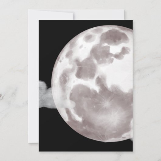 Ik hou van je bij het Baby shower Moon & Back Kaart (Achterkant)