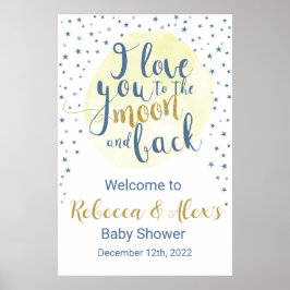 Ik hou van je bij het Maan & Achterwelkomstteken Poster