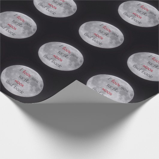 Ik hou van je bij het Moon and Back Wrapping Paper Cadeaupapier (Hoek)