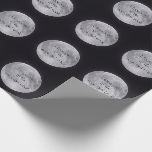 Ik hou van je bij het Moon and Back Wrapping Paper Cadeaupapier (Hoek)