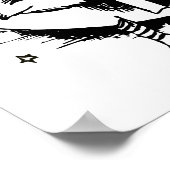 Ik hou van je bij het Moon en Back Nursery Quote Poster (Hoek)