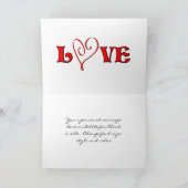 Ik hou van je bij op Daisy gepersonaliseerde foto Kaart (Binnen)