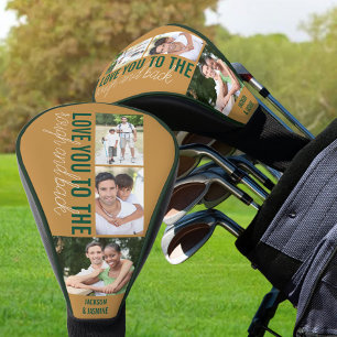 Ik hou van je bij Rough en Back 3 Foto Green Gold Golfheadcover