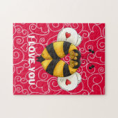 Ik hou van je bijenpuzzel legpuzzel (Horizontaal)