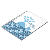Ik hou van je! Blauw Notitieboek (Linkerzijde)