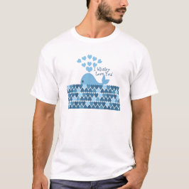 Ik hou van je! Blauw T-shirt