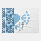 Ik hou van je! Blauw Theedoek (Horizontaal)