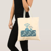 Ik hou van je! Blauw Tote Bag (Voorkant (product))