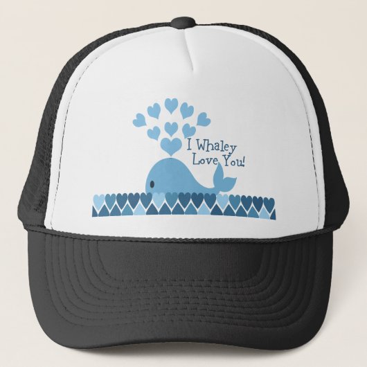 Ik hou van je! Blauw Trucker Pet (Voorkant)
