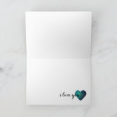 Ik hou van je blauwe Valentijnsdag Kaart (Binnen)