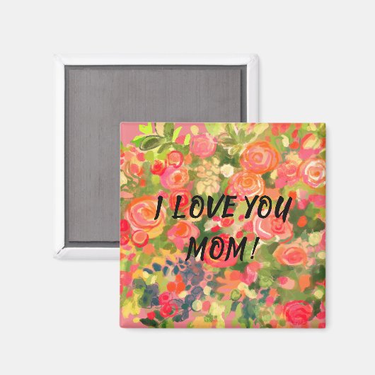 Ik hou van je, bloemen. magneet (Voorkant / Achterkant)