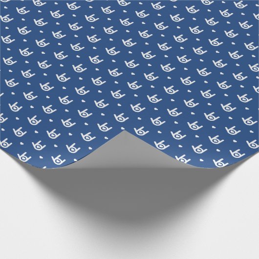 Ik hou van je, Blue Cadeaupapier (Hoek)