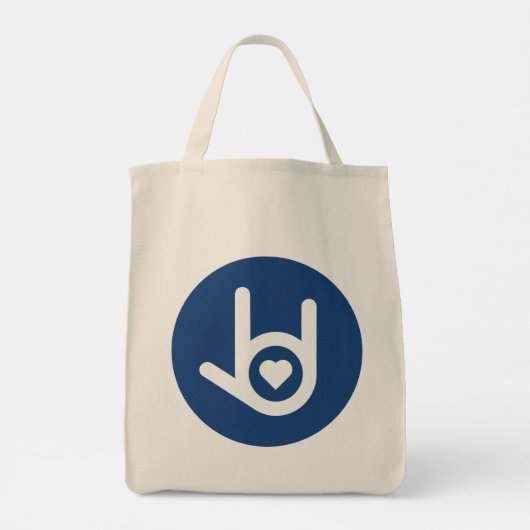 Ik hou van je, Blue Tote Bag (Achterkant)