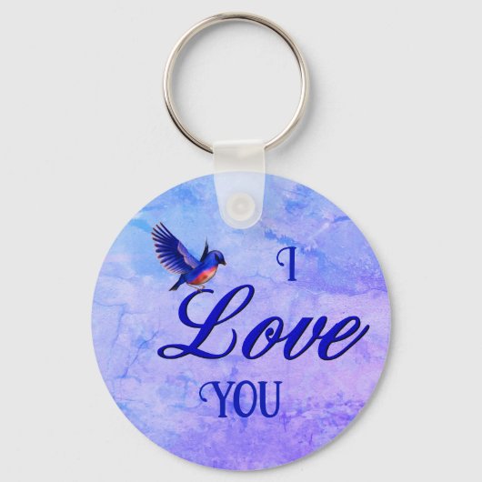 Ik hou van je Bluebird Sleutelhanger (Voorkant)