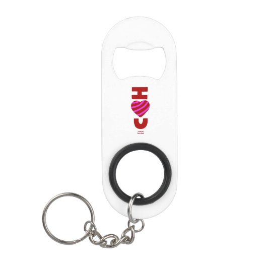 Ik hou van je bottenopener Sleutelhanger Mini Flessenopener (Voorkant)