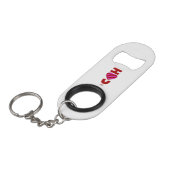 Ik hou van je bottenopener Sleutelhanger Mini Flessenopener (Voorkant Gekanteld)