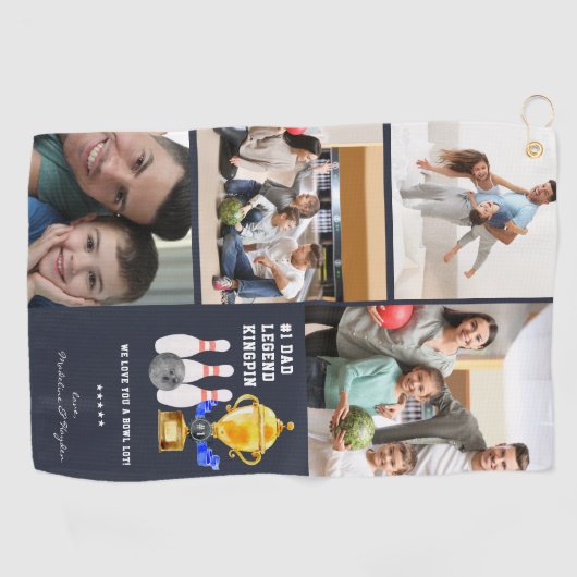 Ik hou van je... | Bowling Ball Towel Golfhanddoek (Horizontaal)