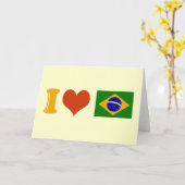 Ik hou van je Brazilië Kaart (Gele Bloem)