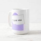 Ik hou van je brief koffiemok (Voorkant links)