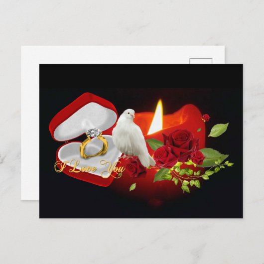 Ik hou van je, Briefkaart (Voorkant / Achterkant)